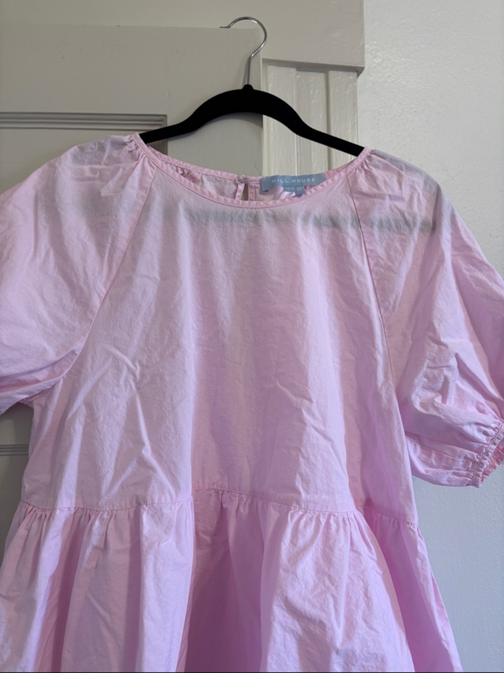 Hill House Ballerina Pink The Francesca Babydoll Top large - Picture 2 of 5